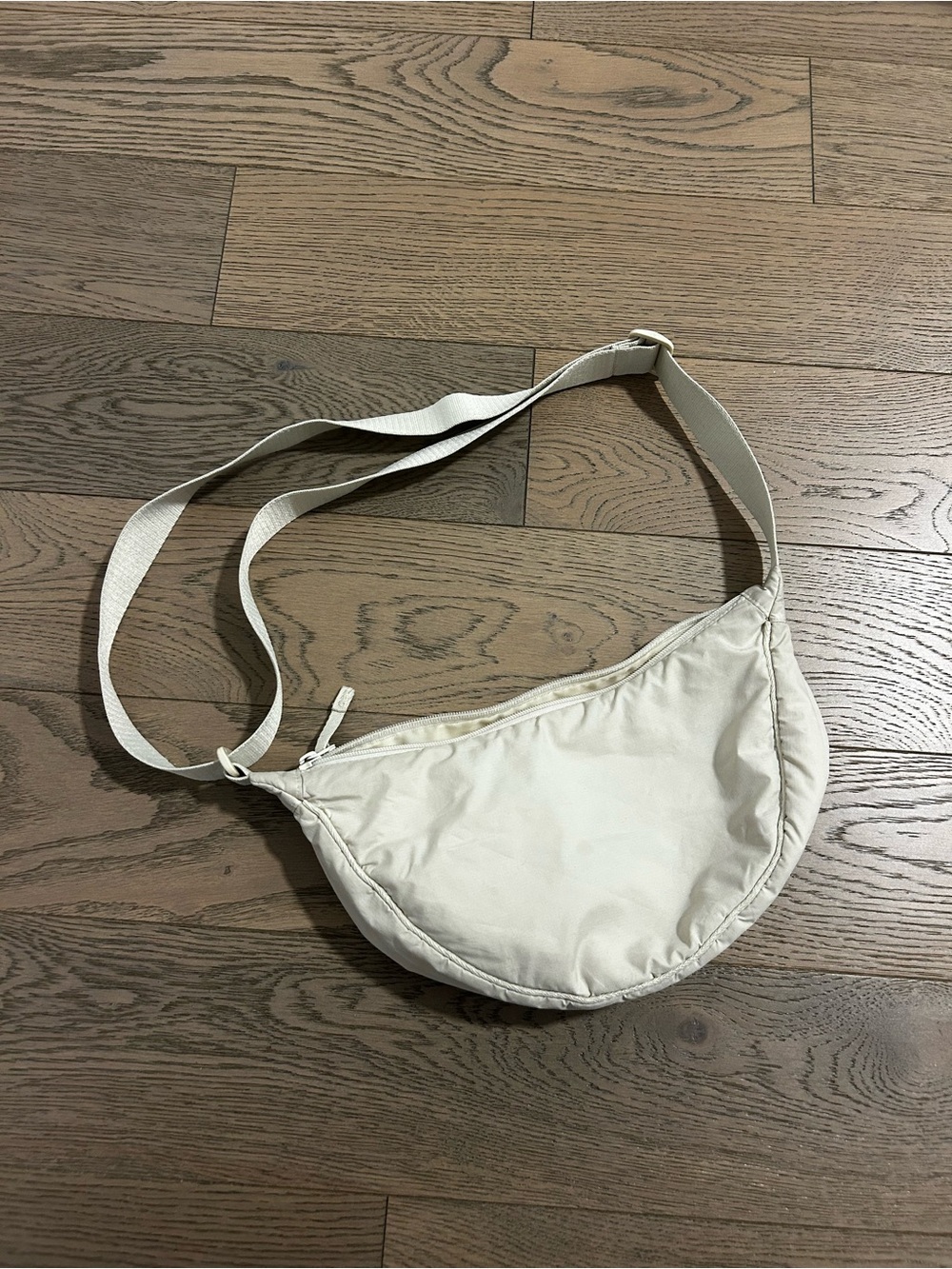 Uniqlo Cream Crossbody Bag with Adjustable Strap